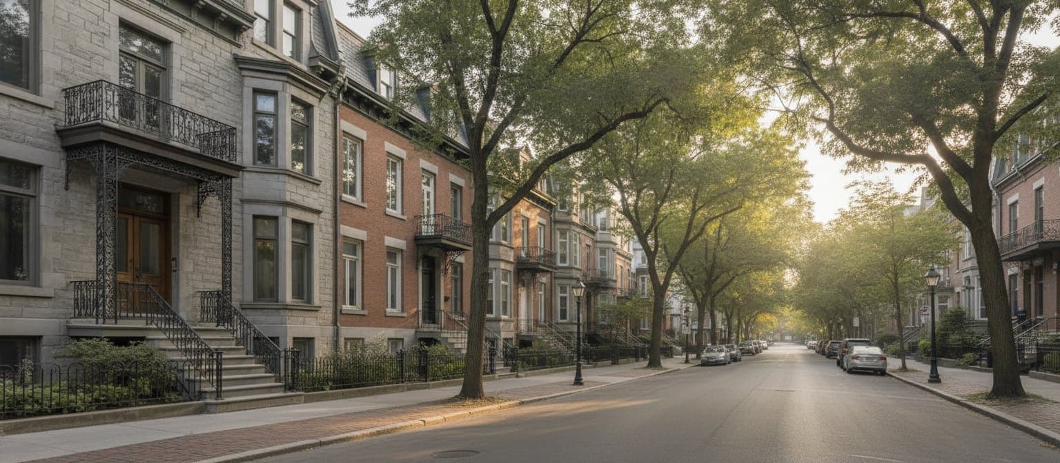 9101 Rue de Godbout · Apt. 201 — Representative residential streetscape for the Montreal-area portfolio
