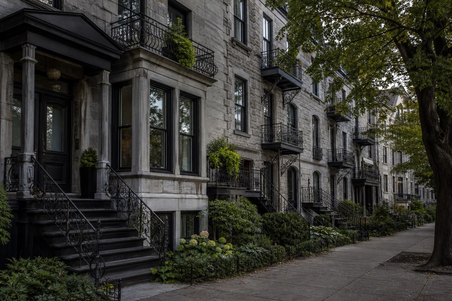 Representative photography — Montreal apartment building facades