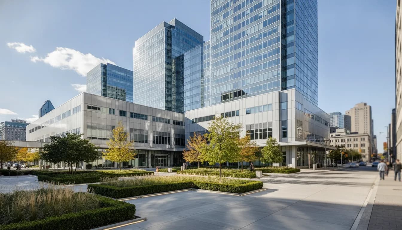 Montreal commercial property complex supported by professional property management