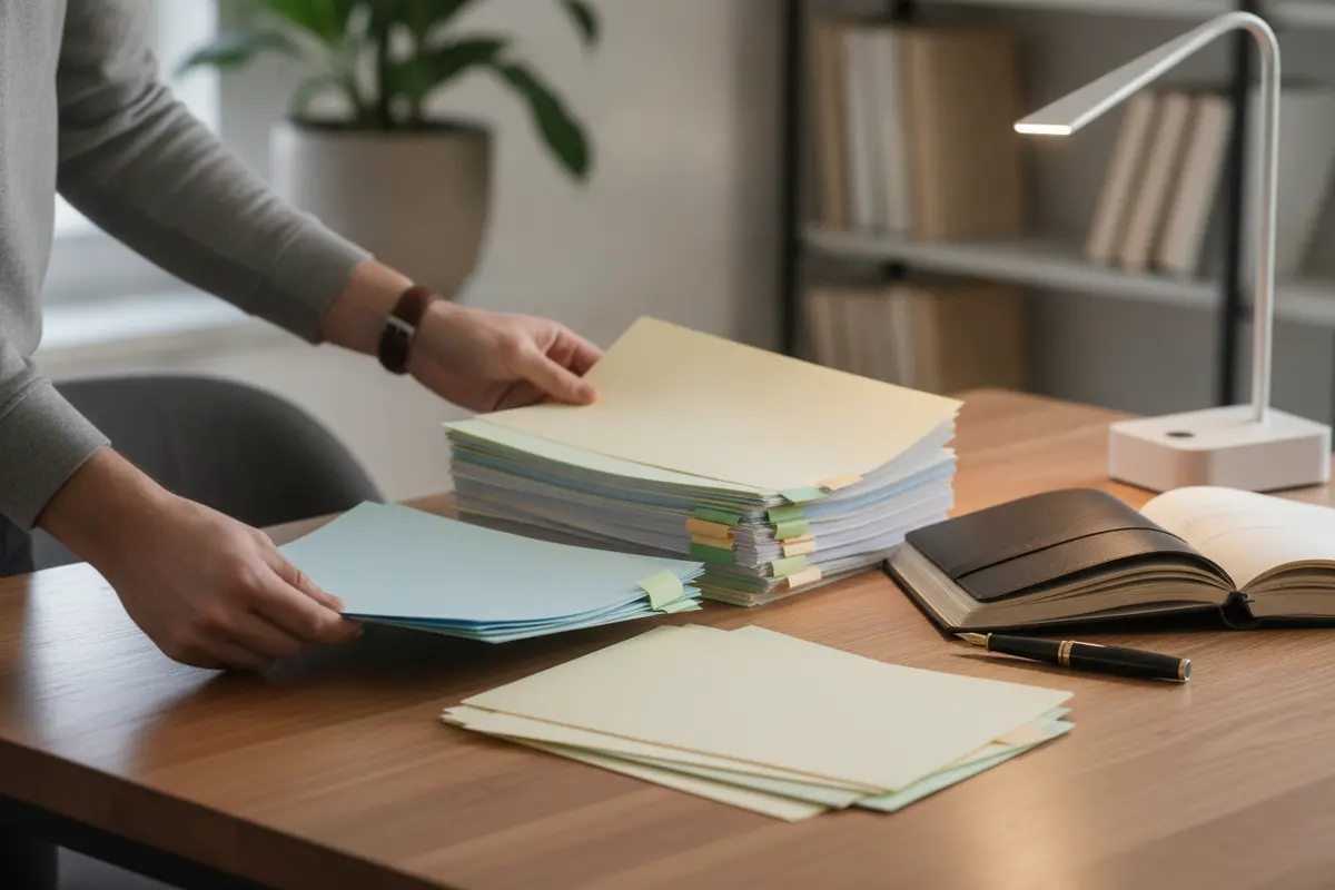Monthly property records arranged for review